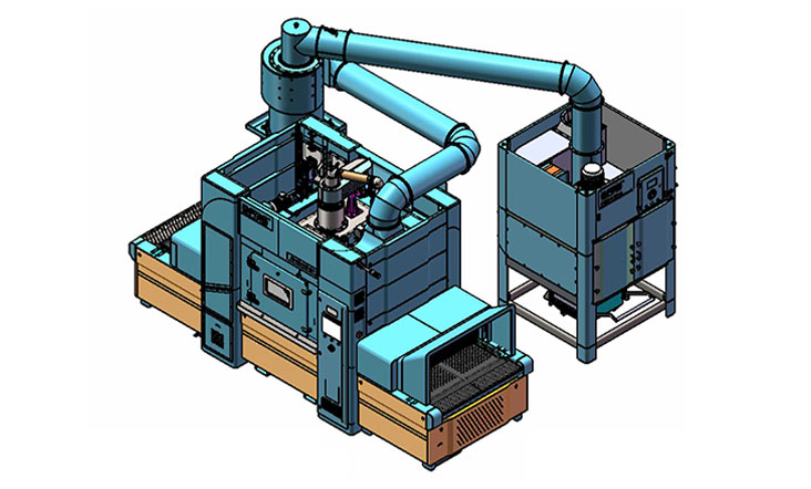 Intelligent conveyor sandblasting machine PT-DXL-1225-16A