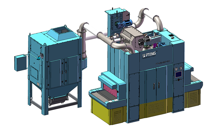 Intelligent conveyor sandblasting machine PT-DXL-0625-12A